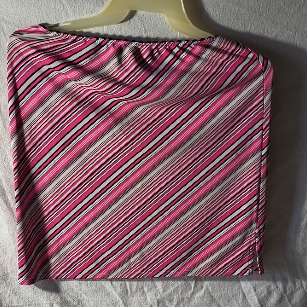 George Pink and Black Striped Skirt